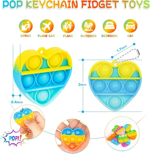 Miniatura 2 de Juguetes para ansiedad Pop Fidget en paquetes grandes, regalos de San Valentín para niños, 30 unidades, para niños en el aula, regalos de fiesta