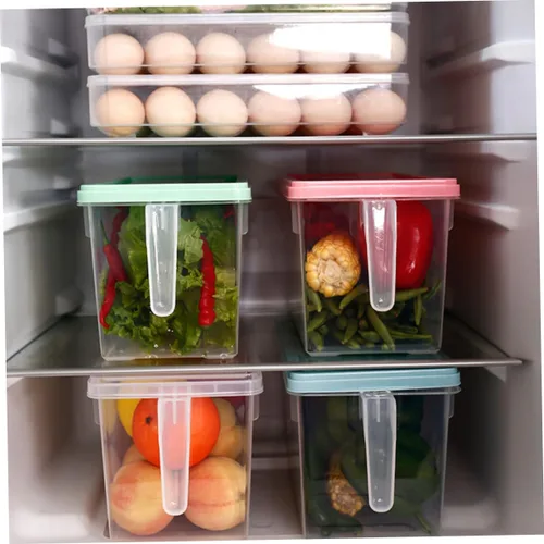 Miniatura 3 de UPKOCH Contenedores de almacenamiento de cocina Tapas Contenedores de refrigerador Caja de plástico Pp Material Almacenamiento fresco Organiza tus