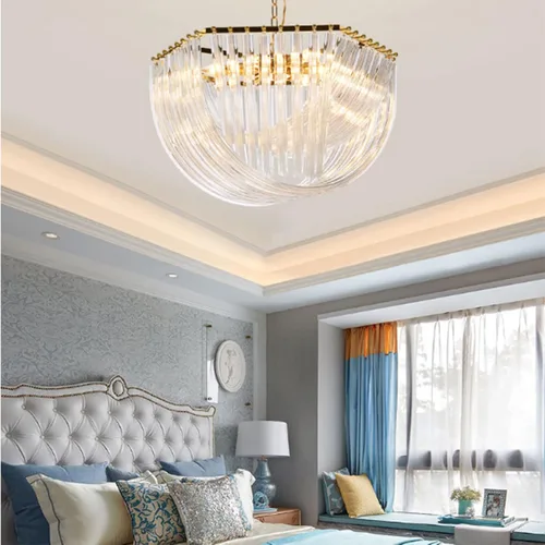 Miniatura 4 de Chandelier Light, Novel Decorated Gold Chandelier Metal LED Pendant Lights Retro Loft Adjustable Chain Hanging Lamp Living Room Lustre Lamparas