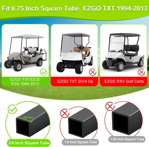Miniatura 2 de EZGO TXT Golf Cart Windshield Clips Kit fit EZGO TXT DCS PDS 1994 Up Golf Carts (Notes: Check Variations for Right Struts Size)