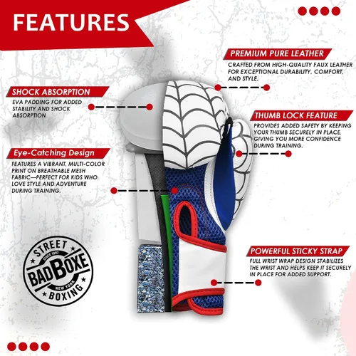 Miniatura 3 de Guantes de boxeo para niños de 6 onzas Guantes de boxeo para jóvenes Guantes de boxeo para niños para kickboxing, Muay Thai MMA Guantes