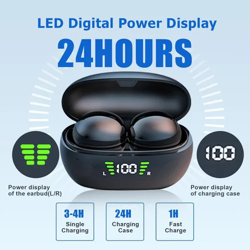 Miniatura 6 de Xmenha Mini auriculares inalámbricos invisibles, ocultos para el trabajo, auriculares Bluetooth micro diminutos para orejas pequeñas, discretos