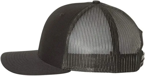 Miniatura 2 de Sombrero de pesca de trucha con parche de cuero grabado láser Richardson 112 Snapback Trucker Cap