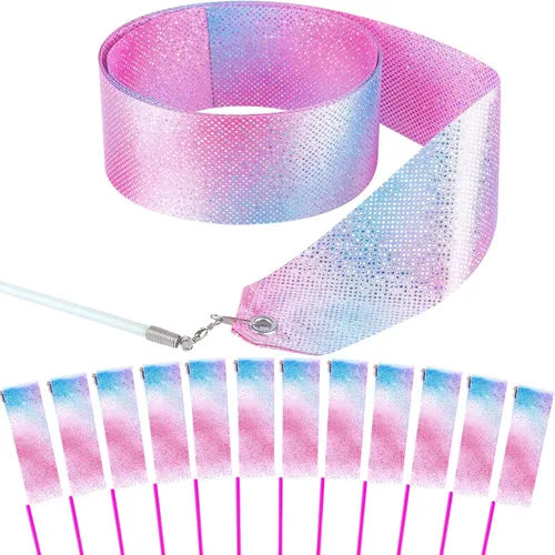 14 piezas de cintas brillantes de danza para niños y niñas, princesa, sirena, ballet, bailarina, gimnasia, artículos para fiestas de cumpleaños,