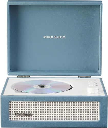 Miniatura 17 de Crosley CR3517A-AM Voyager - Reproductor de CD portátil retro con altavoces estéreo Bluetooth y radio FM, Amythest