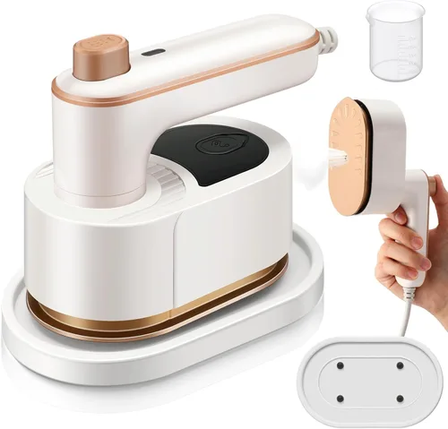 Miniatura 7 de Mini plancha de viaje portátil para ropa, vaporizador de viaje 3 en 1, plancha de mano giratoria de 180°, máquina portátil de tamaño pequeño