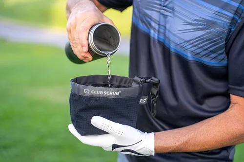 Miniatura 6 de Club Scrub Bolsa de limpieza para palos de golf y pelotas de golf, forro impermeable con tecnología de cara limpia, clip desmontable, lavable a