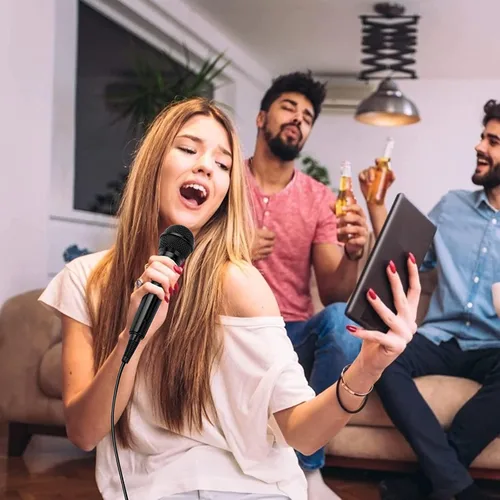 Miniatura 5 de E I F E R Micrófono dinámico con cable con enchufe de 0.256 in y cable de 9.8 ft para karaoke y rendimiento