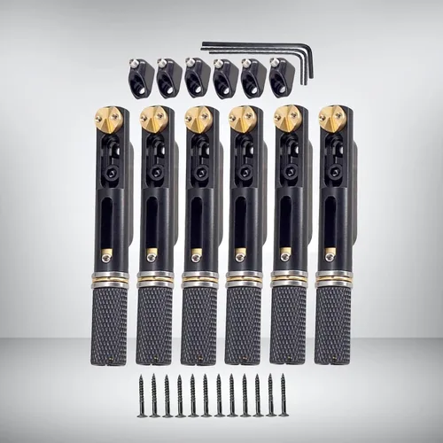 Miniatura 6 de Puente de guitarra sin cabeza de metal con tuerca y llave, puente fijo para guitarra, puente individual para guitarra eléctrica sin cabeza, puente
