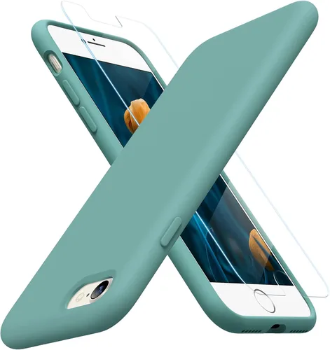 Miniatura 123 de Miracase Funda diseñada para iPhone 13, con protector de pantalla de vidrio templado, forro de microfibra suave antiarañazos, funda de goma