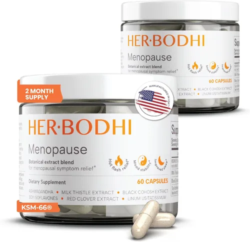 Miniatura 11 de Her Bodhi Meno - Equilibrio Hormonal para la Menopausia para Mujeres, Suplemento de Isoflavonas de Estrógeno y Soja para la Menopausia para Mujeres