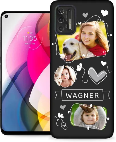 Miniatura 26 de Funda personalizada para Motorola Moto G Stylus 2020 con nombre de foto, texto y foto, GStylus personalizado -20 funda suave y fina (negro) de 6.4