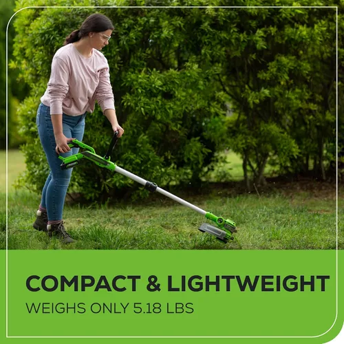 Miniatura 6 de Greenworks Cortadora de Hilo/Bordeadora Inalámbrica de 24V (Gen 2), Ancho de Corte de 12", Diseño Ultra-Ligero de 6 lbs, con Batería de 2.0Ah