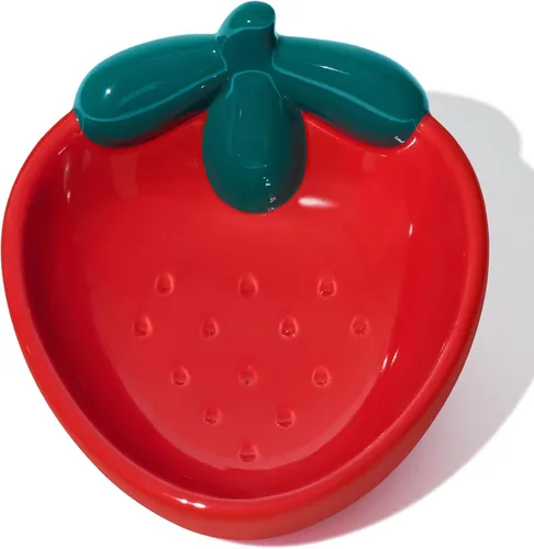 Miniatura 9 de VETRESKA Cuenco de cerámica para mascotas, diseño inclinado, comedero para mascotas para alimentos y agua, cuencos antivómitos para gatos
