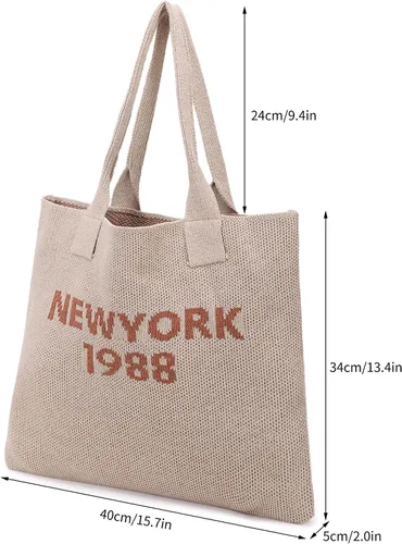 ENBEI Bolsos de mano estéticos Bolsos de hombro Bolsos de mano de ganchillo Bolsos grandes Bolso de compras de hombro bolso grande bolso lindo