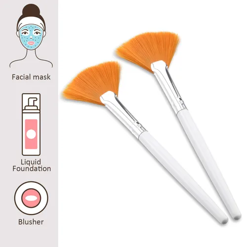Miniatura 6 de 20 cepillos faciales para máscara de abanico facial, aplicador de ácido, brochas de maquillaje suaves, herramientas cosméticas para máscaras