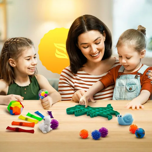 Miniatura 8 de Paquete de 50 juguetes para ansiedad, recuerdos de fiesta para niños de 8 a 12 años, rellenos de calcetines, juguetes sensoriales a granel