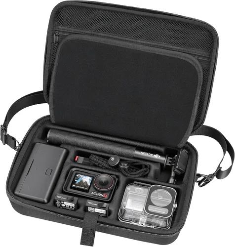 AMAZEAR Funda de transporte para DJI Osmo Action 5 Pro, accesorios DJI Action5 Pro, protector compacto y rígido, bolsa de transporte portátil para