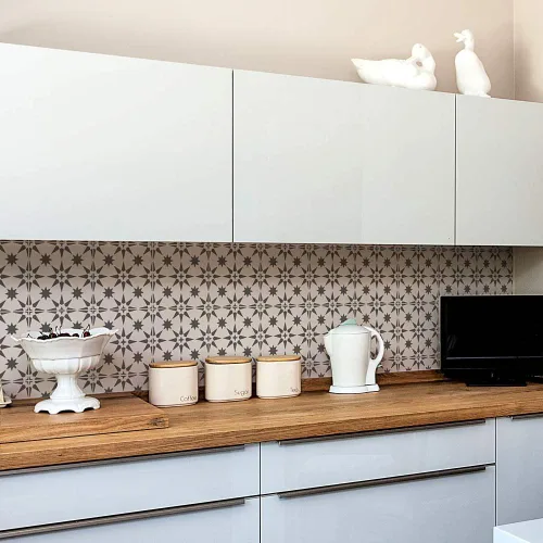 Miniatura 3 de Plantilla de azulejos Jewel – Plantilla reutilizable para suelo y azulejos para pintar – Fácil cambio de imagen de baño y cocina – Alternativa