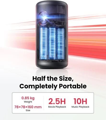 Miniatura 4 de NEBULA Capsule 3 GTV Mini proyector portátil, licencia oficial de Netflix, proyector inteligente 1080P con Wi-Fi, batería de 2.5 horas, pantalla
