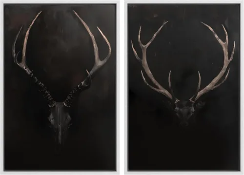 Miniatura 101 de SIGNWIN Lienzo enmarcado para pared, ilustraciones abstractas texturizadas en tonos beige terrosos, arte moderno, decorativo, contemporáneo