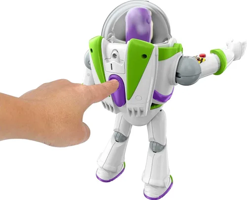 Miniatura 4 de Mattel Disney Pixar Toy Story Figura de acción parlante de Buzz Lightyear con movimiento, juguete coleccionable de 10 pulgadas con más de 30 sonidos