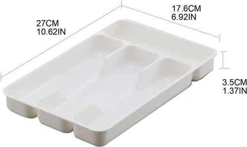 Miniatura 3 de Bandeja organizadora para cubiertos, cubiertos y utensilios de cocina, divisores de cajón para tenedor, cuchara, organizador de vajilla de oficina