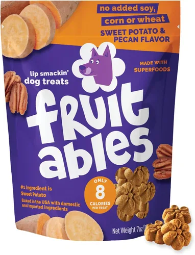 Miniatura 31 de Fruitables Golosinas horneadas para perros, golosinas saludables de calabaza para perros, bajas en calorías y deliciosas, sin trigo, maíz o soja