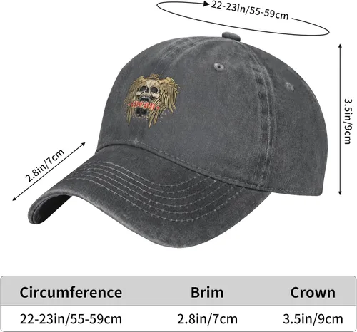 Miniatura 8 de Cowboy Hat Trendy Hats for Man and Women Djustable Four Season Outdoor Baseball Cap of Hell Skull with Angel Deep Heather