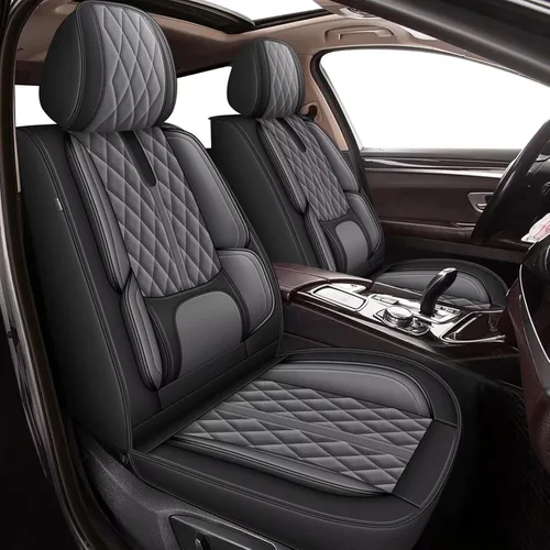 YORKNEIC Fundas de asiento delantero de automóvil para BMW X1 para 2013-2022: fundas de asiento delantero de automóvil de cuero transpirable,