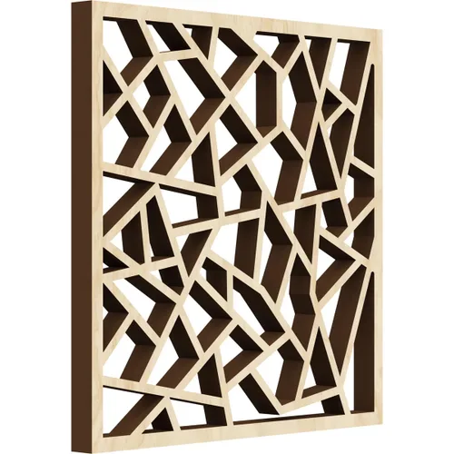 Miniatura 55 de 7 3/8 pulgadas de ancho x 7 3/8 pulgadas de alto x 3/8 pulgadas de alto, paneles de pared de madera con calado decorativo extra pequeño de Venecia