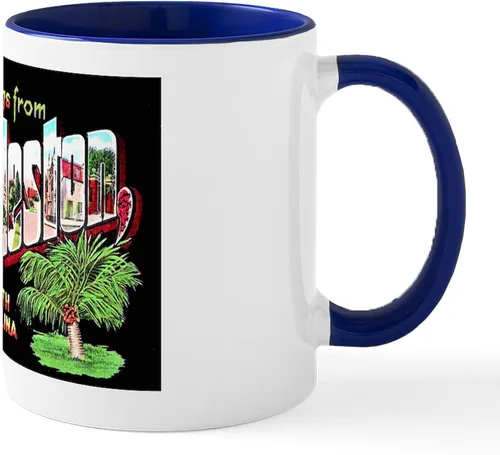 Miniatura 27 de CafePress Taza de café de cerámica de 11 oz (11.0 fl oz) de la bandera de Carolina del Sur Taza con la bandera de Carolina del Sur