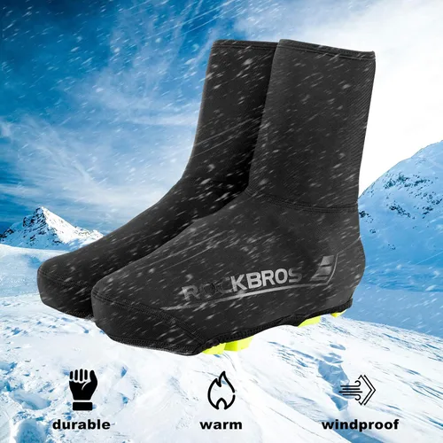 Miniatura 6 de ROCKBROS Fundas para Zapatos de Ciclismo Cubiertas de Zapatos de Invierno Calentadoras Resistentes al Agua Térmicas Cubiertas de Zapatos