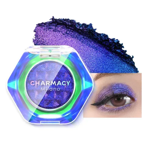 Miniatura 23 de CHARMACY Sombra de ojos multicromática con purpurina, sombra de ojos brillante con pigmentación intensa, sombra de ojos con acabado duocromático