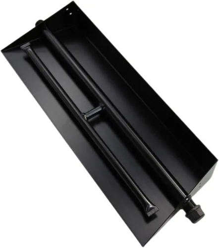 15"-28" Quemador de sartén para chimenea de gas Quemador de chimenea de gas Hogueras de gas Quemador de leña de propano (15 Pulgadas Dos Tubos)