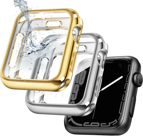 Miniatura 18 de top4cus - Funda ecológica protectora, de TPU suave y flexible, compatible con iWatch Series 5, Series 4, Series 3, Series 2 y Series 1 Dorado