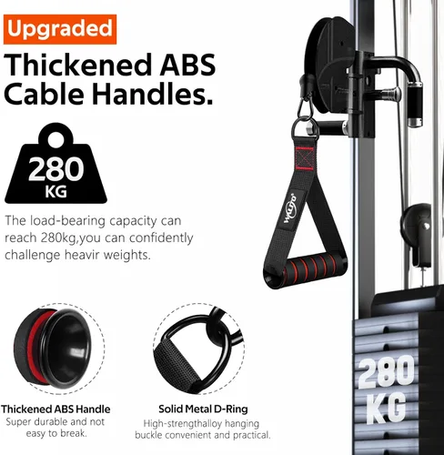 Miniatura 3 de Manijas de Ejercicio WALITO, Reemplazo de Accesorios de Cable para Equipo de Gimnasio en Casa, Sistema de Poleas, Pilates, Bandas de Resistencia