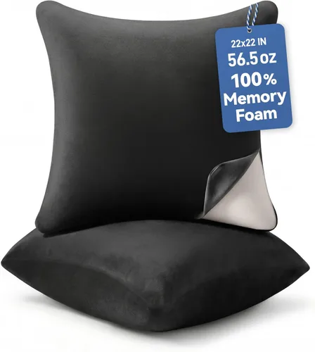 Miniatura 8 de AM AEROMAX 18x18 Inch Memory Foam Pillow Insert, Firm & Fluffy Square Throw Pillow for Couch and Bed, Premium Decorative Stuffer, Heavy Duty &