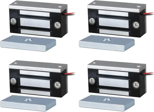 Seco-Larm E-941SA-80Q - Mini cerradura magnética de una sola puerta, fuerza de sujeción de 80 a 110 libras, 12 a 24 V CC, soporte de montaje