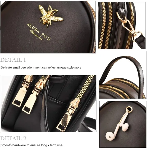 Miniatura 5 de Bandolera pequeña bolsa elegante estilo mensajero cartera bolsa de mano para mujer