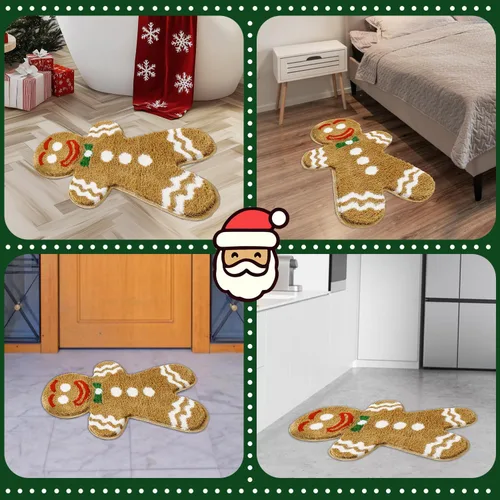 Miniatura 6 de Bonita alfombra de baño de hombre de jengibre de dibujos animados, divertida alfombra de baño, suave, absorbente, antideslizante, lavable a máquina