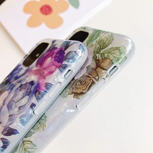 Miniatura 8 de Qokey Funda compatible con iPhone 11 de 6.1 pulgadas, diseño floral transparente para mujer con soporte de anillo giratorio de 360 grados, funda