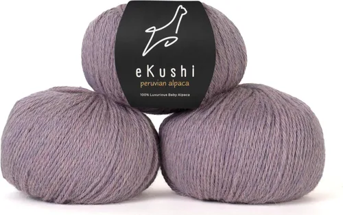 Miniatura 107 de 100% Hilo de Alpaca para Bebé para Tejer y Ganchillo - Juego de 3 Madejas de Hilo Premium DK - Ligero, Hipoalergénico y Térmico Hecho en Perú - N010