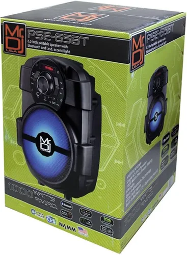 Miniatura 4 de Mr. Dj PSE65BT Altavoz activo portátil de 6.5 pulgadas con batería recargable 1000W P.M.P.O., 1