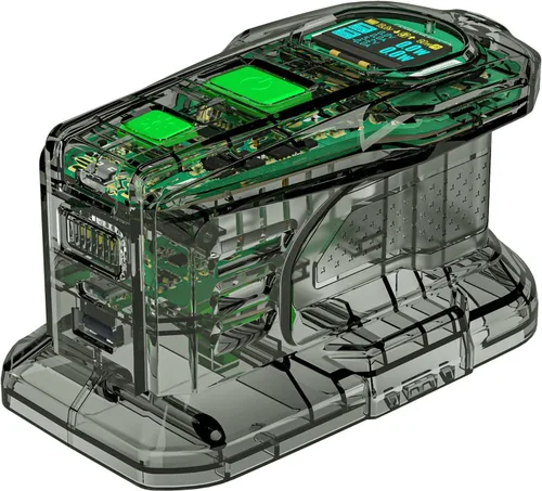 Miniatura 11 de SYMIK Cargador de 100 W y convertidor de fuente de alimentación de 145 W para baterías Ryobi de 18 V, cargador bidireccional avanzado con pantalla