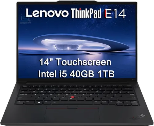 Miniatura 11 de Lenovo ThinkPad E14 Business Laptop (14 pulgadas FHD+ antirreflejo, Intel 10-Core i7-1355U, 40 GB de RAM, 1 TB SSD), teclado retroiluminado, huella