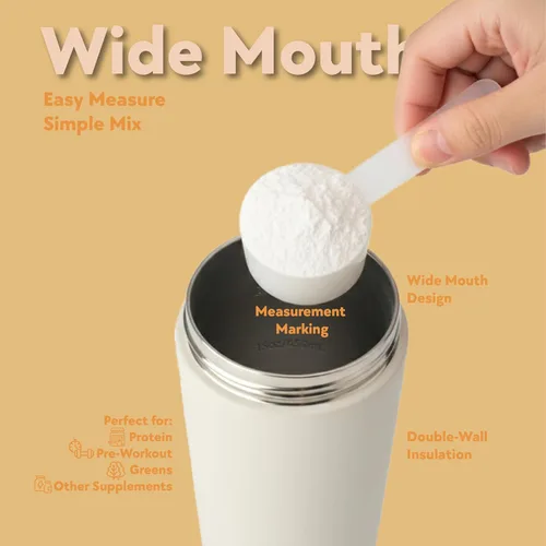 Miniatura 5 de Paradise Shaker Bottle - Batidor de proteínas de acero inoxidable aislado de 24 onzas con cepillo de tapa y funda protectora, tapa giratoria a
