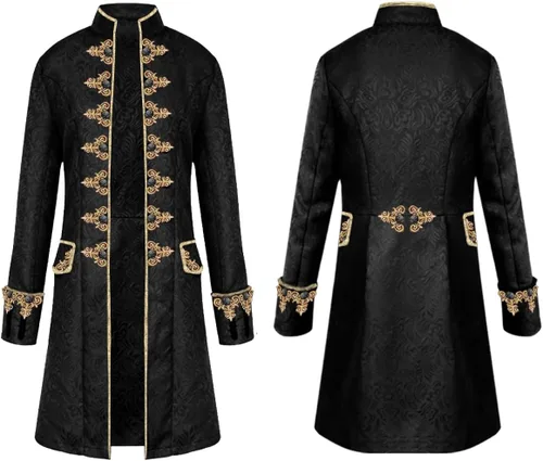 Miniatura 4 de Chaqueta steampunk vintage para hombre, estilo gótico, victoriano, uniforme de Halloween