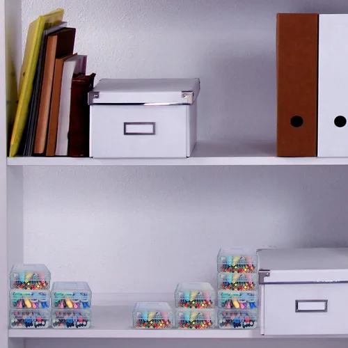 Miniatura 5 de Leelosp Paquete de 12 Cajas de Lápices Transparentes para Escuela a Granel Estuche de Lápices de Plástico con Tapa Caja de Almacenamiento