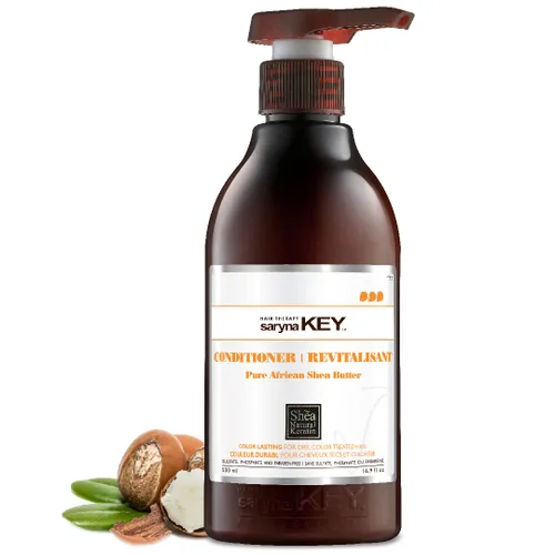 Saryna Key Acondicionador duradero de color para cabello teñido y hidratante, fórmula de pH bajo para protección del color, cuidado del cabello seco